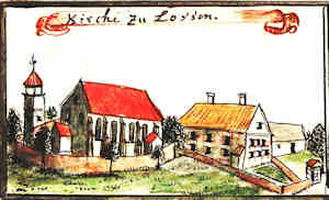 Kirche zu Lossen - Koci, widok oglny